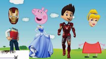 Wrong Heads Peppa Pig Paw Patrol Superheroes Disney Princess Finger Family Nursery Rhymes