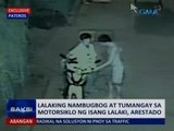 Lalaking nambugbog at tumangay ng motorsiklo ng isang lalaki, nahuli