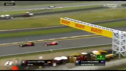 IL SORPASSO PAZZESCO DI VETTEL SU RICCIARDO!