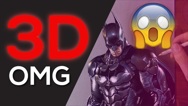 3D Batman Drawing - Marcello Barenghi [OMG!!]