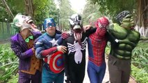 Spiderman Escape Tiger Attack!!! Parkour Superheroes Joker Hulk Venom Children Action Movies Animals