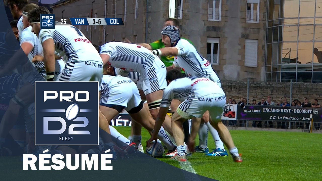 PRO D2 - Résumé Vannes-Colomiers: 19-15 - J27 - Saison 2016/2017