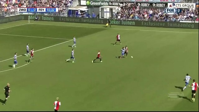 Queensy Menig Goal HD - Zwolle 1-0 Feyenoord - 09.04.2017