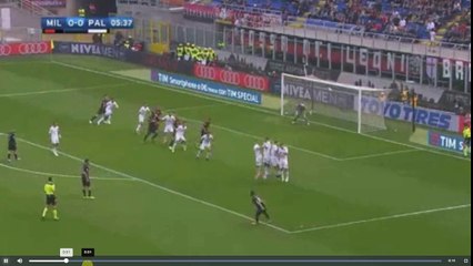 Suso Fantastic Kick Off Goal -  AC Milan vs US Palermo  1-0  09.04.2017 (HD)