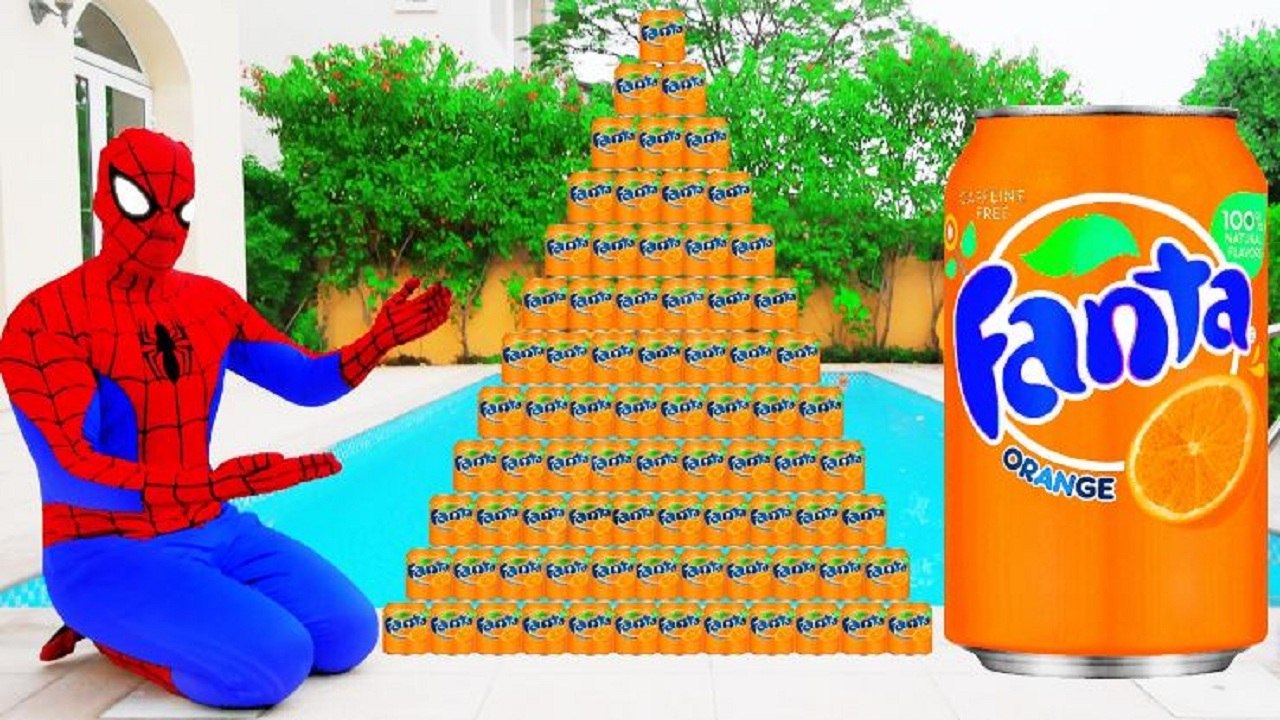 AMAZING FANTA CHALLENGE! Movie Kids Toys w / Spiderman, Hulk & Joker SODA Taste Minions in Real Life