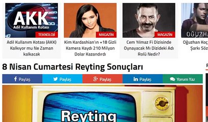 8 Nisan Cumartesi Reyting Sonuçları