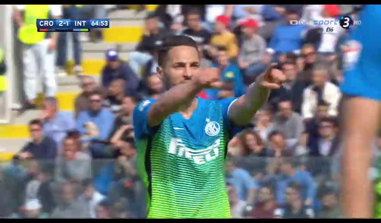 Danilo D'Ambrosio Goal HD - Crotone 2-1 Inter - 09.04.2017