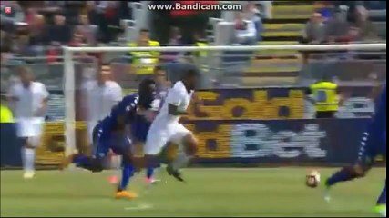 Afriyie Acqunah Red Card For Crazy Tackle vs Cagliari!