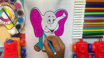 Games for children, coloring children. Baby games Coloring the elephant