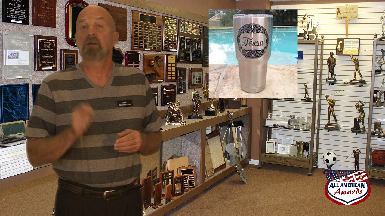 All American Awards, Insulated stainless steel mugs and cups, Engraving Yeti, awardsguy.com, Charleston, SC, trophy shop