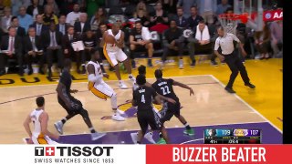 ALL NBA -Tissot Buzzer Beater- D'Angelo Russell With The Shooter's Roll! - April 9, 2017