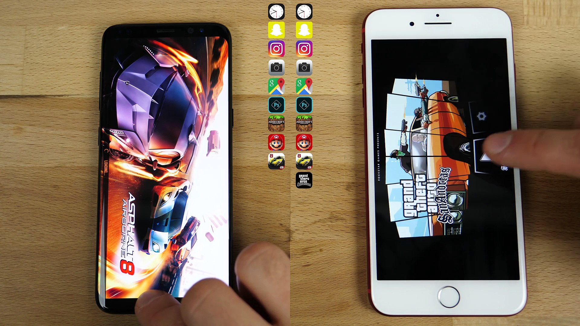 ⁣Samsung Galaxy S8 vs iPhone 7 Plus Speed Test