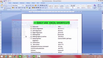 Excel Shortcuts for Faster Work 🖥️