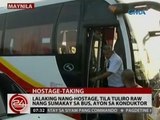 24Oras: Lalaking nang-hostage, tila tuliro raw nang sumakay sa bus, ayon sa konduktor