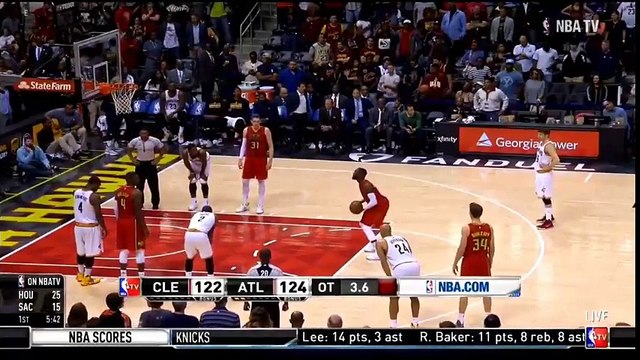 Final seconds Cleveland Cavaliers vs Atlanta Hawks 125-126 9 April NBA Season