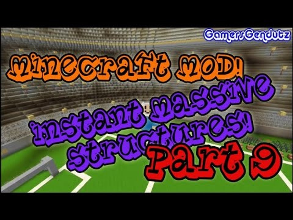 STADIUN BOLA! | Minecraft Mod Indonesia - Instant Massive Structures part 9