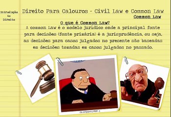 Introdução ao Direito - Civil Law e Common Law