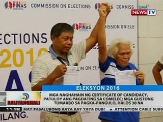 BT: Mga naghahain ng certificate of candidacy, patuloy ang pagdating sa Comelec