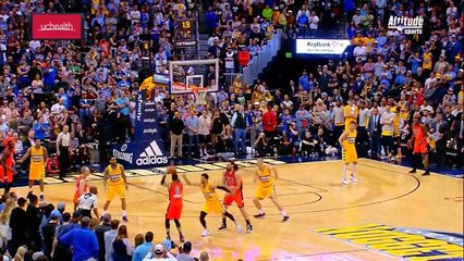 Russell Westbrook last second winning point Denver Nuggets vs Oklahoma City Thunder 9 april 2017 NBA