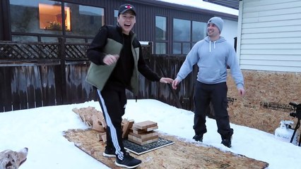 07.WORLD'S BIGGEST JENGA TOWER!! -CRAZY COLLAPSE-