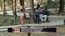 Loiraça provoca briga de casais durante aquecimento no parque - YouTube