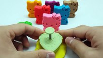 Learn Colors Play Doh Hello Kitty Molds Fun & Creative for Kids ❤ Play Doh Wi