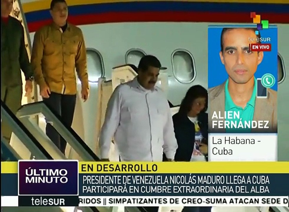 Pdte Maduro llega a Cuba para participar en sesión extraordinaria ALBA