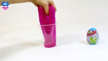 Learn Colors with Slime Surprise Cups _ Gooey Clay Slime Surprises and Play Foam Surprise Eggs