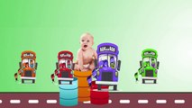 Bad Baby Learn Colors Bus - Learning Colors With Bad Baby Crying - Finger Family Song