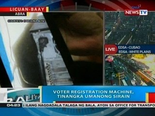 BP: Voter registration machine sa Licuan-baay, Abra, tinangka umanong sirain