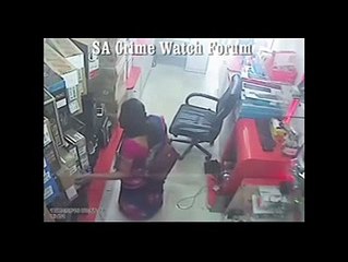 Indian lady steals Dell Laptop