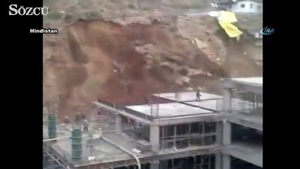 Devasa toprak parçası böyle çöktü