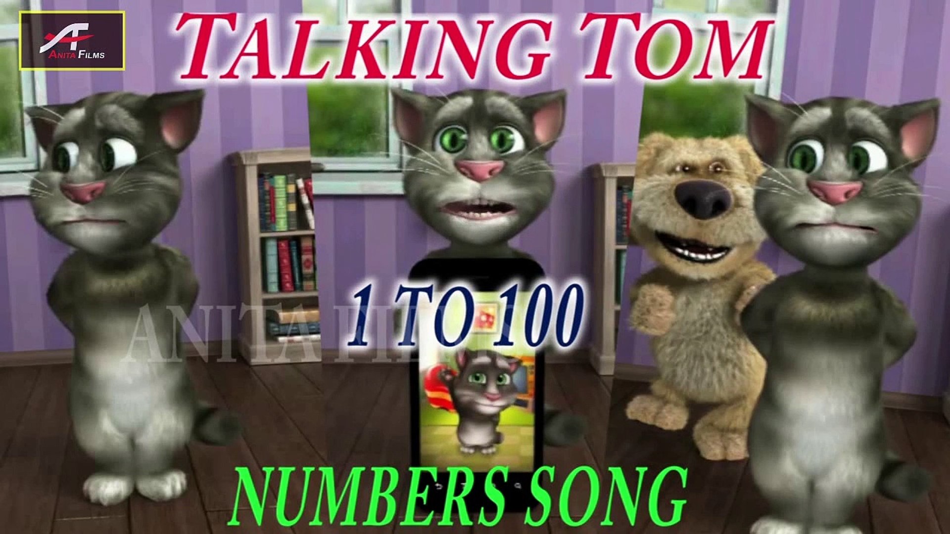 Numbers Song & My Talking Tom - Learn To Count 1-100 Numbers - The Numbers  Song - Tom Song | HD 2016 - 2017 - video Dailymotion