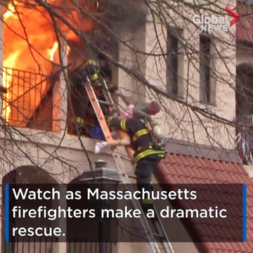 Massachusetts firefighters risked their own lives to pull an elderly man to safety