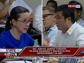 SONA: Sec. Abaya, ginisa tungkol sa mga diumano'y naaantalang improvement sa MRT