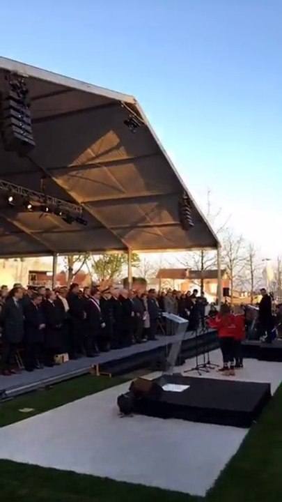 Centenaire de la bataille d'Arras : Cérémonie du lever du jour - Les hymnes nationaux