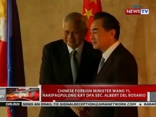 QRT: Chinese FM Wang Yi, nakipagpulong kay DFA Sec. Albert del Rosario