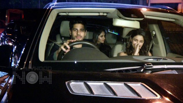 Lovebirds Alia Bhatt Sidharth Malhotra Enter Together At Karan Johar's Party