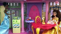 Disney Princesses get pranked by the Evil Queen! Elsa Anna   Dream Castle Full Dolls M