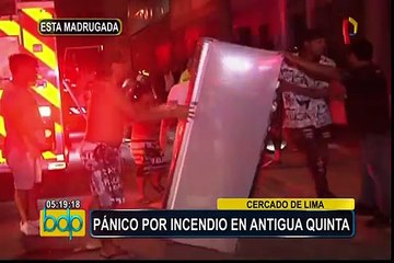 Cercado de Lima: pánico por incendio en antigua quinta