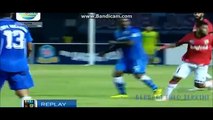 Michael Essien chases opponent around the pitch after he boots ball at him