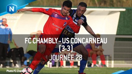 J28 : FC Chambly - US Concarneau (3-3), le résumé