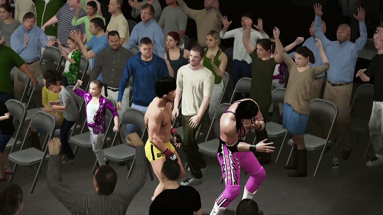 WWE 2K17 bret hitman hart v bruce lee