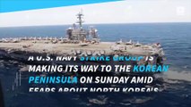 US Navy strike group moves toward Korean peninsula