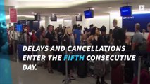 Delta flight delays and cancellations continue into fifth day