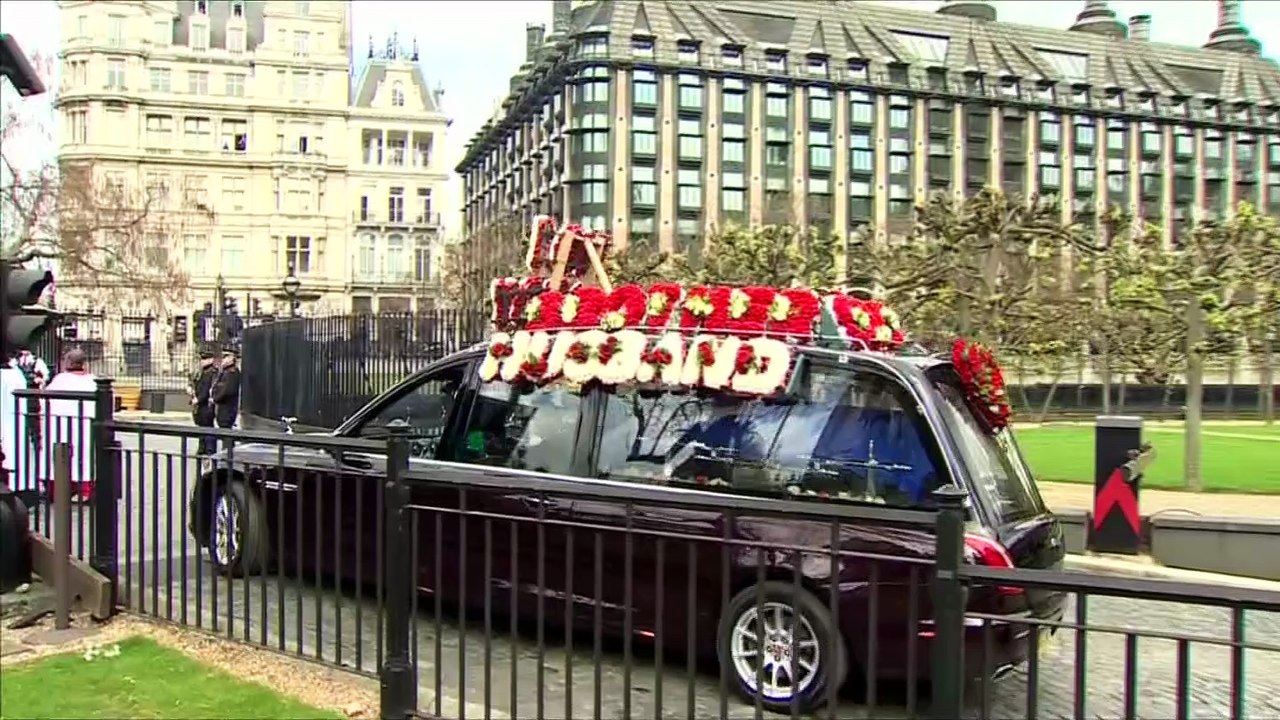 Funeral procession in London for policeman killed in Westminster attack