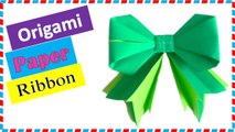 Paper Bow: How to make an origami paper ribbon bow (Easy)
