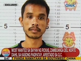UB: Most wanted sa Bayan ng Roxas, Zamboanga Del Norte dahil sa kasong pagpatay, arestado sa QC