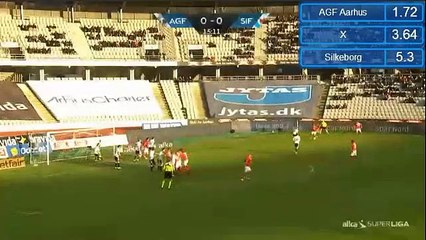 0-1 Nicklas Helenius Goal HD - AGF - Silkeborg IF 10.04.2017