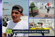 Angelo Caro: campeón peruano de skate va al mundial en Brasil